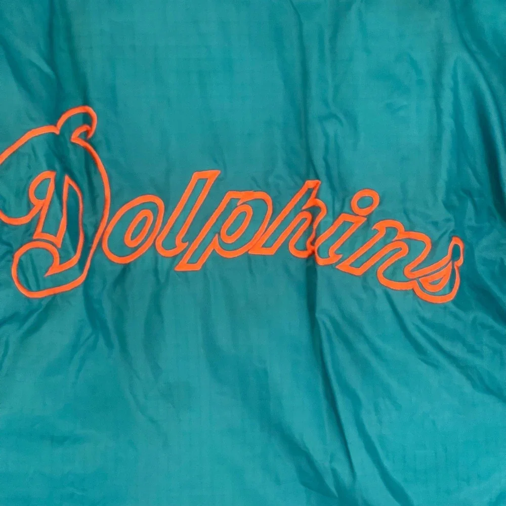 Pro Player Vtg 90's Kids Youth Large Miami Dolphins NFL Reversible Puffer Jacket